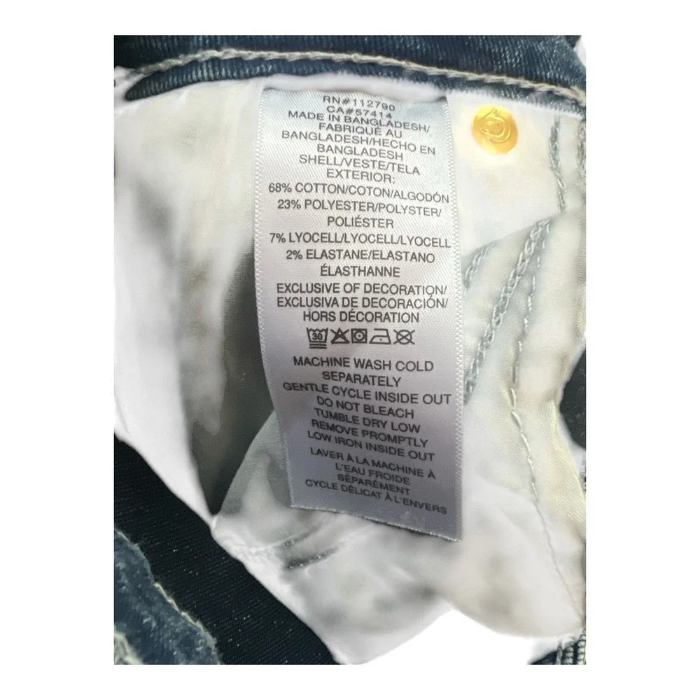 True Religion Billie Mid Rise Straight Jeans Women's 28 Medium Wash Stretch